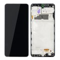 LCD+Touch screen Samsung A225 A22 4G juodas (black) originalas